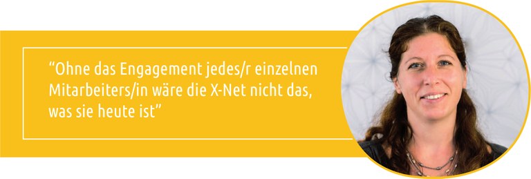 "Ohne das Engagement jedes/r einzelnen Mitarbeiters/in wäre die X-Net nicht das, was sie heute ist"